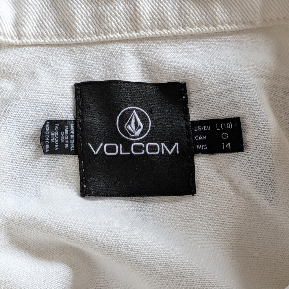 Volcom Tattoo Shacket Shirt Streetwear Skater  Denim Painted Party - Picture 7 of 7